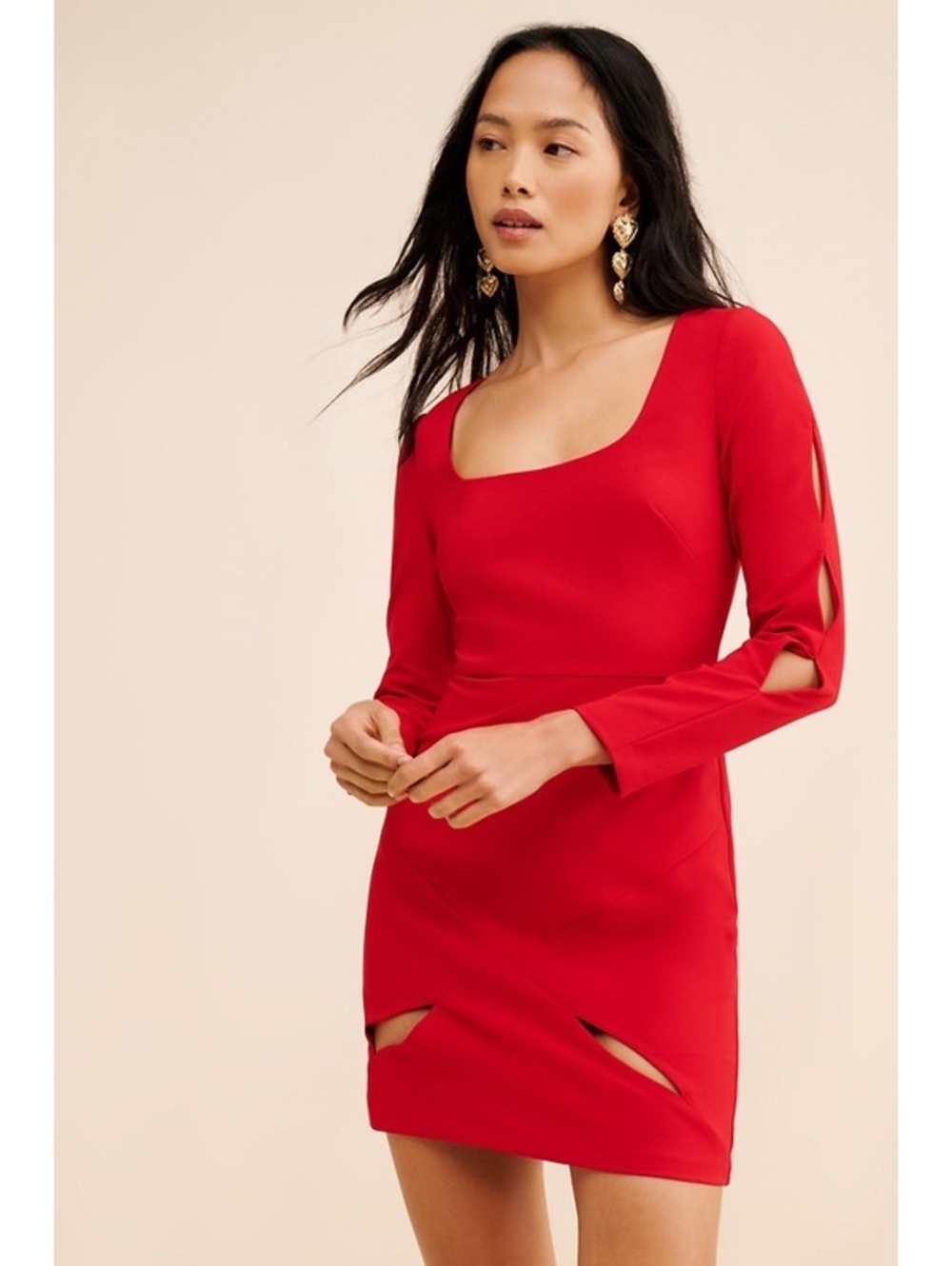 LIV FOSTER Stretch Crepe Mini Dress